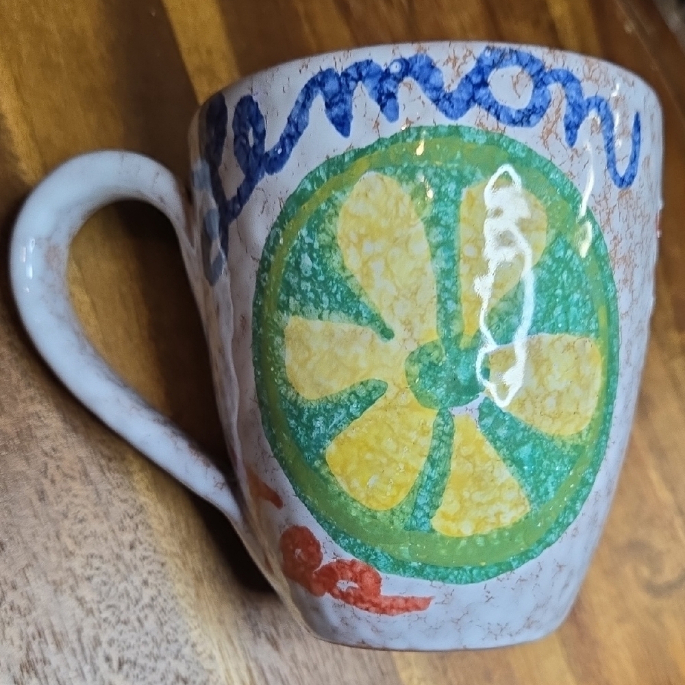 Italian Made Lemon Tea Coffee Mug, 4"